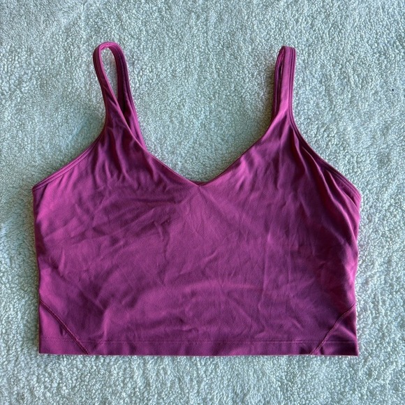 Lululemon Align Tank Top Bundle Size 14 Nulu V-Neck Yoga Burgundy Orange Pink - Picture 2 of 14